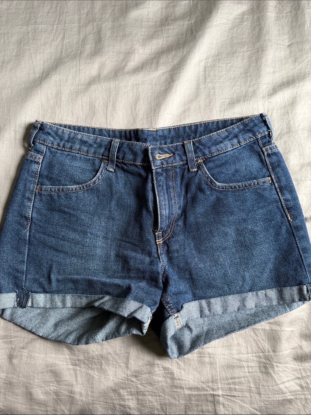 Dark Blue Denim Women's Shorts